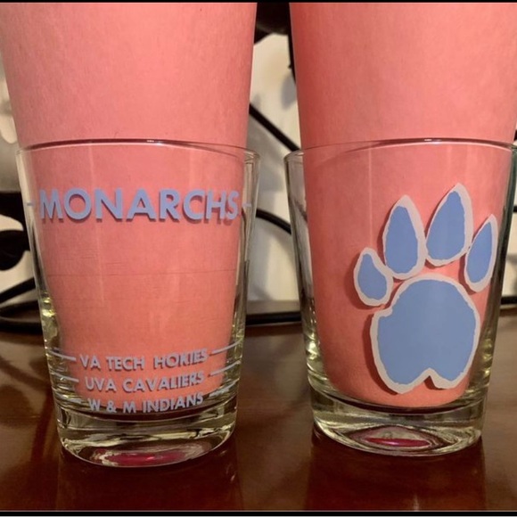 2 ODU (Old Dominion University) highball bar glasses - Picture 1 of 3
